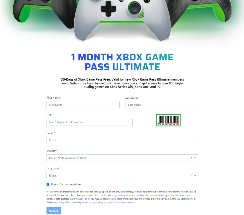 Xbox Game Pass Promotion – Designed